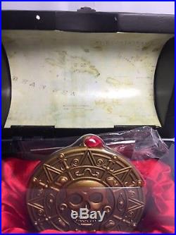 DISNEY PIRATES OF THE CARIBBEAN TREASURE CHEST with BRONZE COIN ORNAMENT 2007