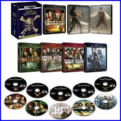 DISNEY'S PIRATES OF THE CARIBBEAN 1-5 4K ULTRA HD LIMITED EDITION Small Dent