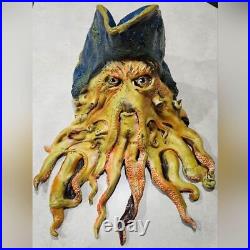 Davy Jones Mask Pirates of the Caribbean Halloween Disney 2006 Heavy Duty Rubber Davy Jones Mask Pirates of the Caribbean Halloween Disney 2006 Heavy Duty Rubber