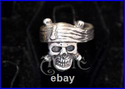 Depp Pirate Skull STERLING SILVER Ring Acme OG sculpt Pirates of the caribbean