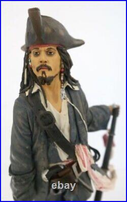 Disney Big Figure Pirates Of The Caribbean Jack Sparrow Statue Brand New Rare