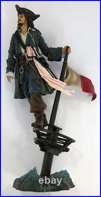 Disney Big Figure Pirates Of The Caribbean Jack Sparrow Statue Brand New Rare