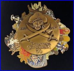 Disney D23 Expo 2017 WDI Pirates Of The Caribbean 50th Jumbo Spinner LE 250 Pin