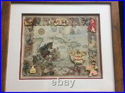 Disney DLR Pirates of the Caribbean Attraction Scene 6 Pin Framed Set