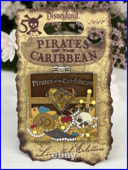 Disney Disneyland Pirates of the Caribbean 50th Anniversary 5 Pin Set LE2500 NEW