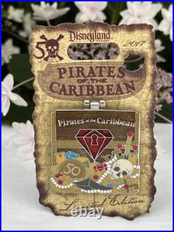 Disney Disneyland Pirates of the Caribbean 50th Anniversary 5 Pin Set LE2500 NEW