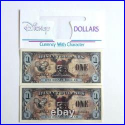 Disney Dollar Pirates of the Caribbean 1 Dollar Note Set 2011 2 Pieces
