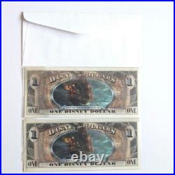 Disney Dollar Pirates of the Caribbean 1 Dollar Note Set 2011 2 Pieces