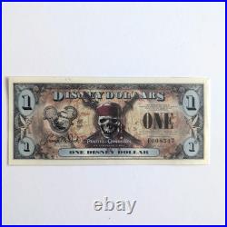 Disney Dollar Pirates of the Caribbean 1 Dollar Note Set 2011 2 Pieces