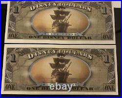 Disney Dollars Pirates Of The Caribbean Mixed Set Uncir. (Sold As Lot Only/Read)