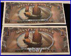 Disney Dollars Pirates Of The Caribbean Mixed Set Uncir. (Sold As Lot Only/Read)