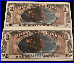 Disney Dollars Pirates Of The Caribbean Mixed Set Uncir. (Sold As Lot Only/Read)