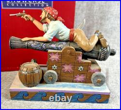 Disney JIM SHORE Pirate on Cannon Figurine with Box, Pirates of the Caribbean