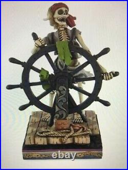 Disney Jim Shore Pirates of the Caribbean Skeleton Helmsman at Wheel Figurine