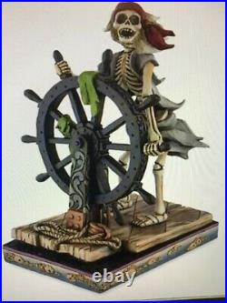 Disney Jim Shore Pirates of the Caribbean Skeleton Helmsman at Wheel Figurine