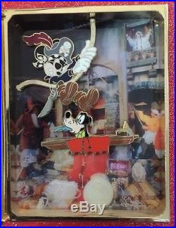 Disney LE 750 Pin JUMBO Storybook Stained Glass Pirates of the Caribbean Mickey