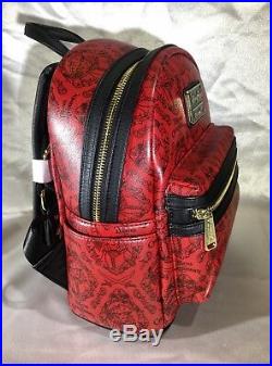 Disney Loungefly Pirates Of The Caribbean Red Backpack and Clutch Wallet