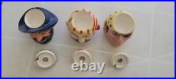 Disney New Orleans Square Pirates of Caribbean Condiment Jar Set Vtg 1960s