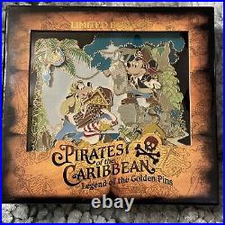 Disney PIRATES OF THE CARIBBEAN Legend of the Golden Pins Jumbo PIN LE250