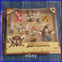 Disney Parks Pirates Of The Caribbean Micky Minnie Donald Figures NIB Rare