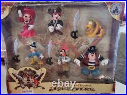 Disney Parks Pirates Of The Caribbean Micky Minnie Donald Figures NIB Rare