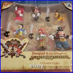 Disney Parks Pirates Of The Caribbean Micky Minnie Donald Figures NIB Rare