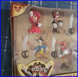 Disney Parks Pirates Of The Caribbean Micky Minnie Donald Figures NIB Rare