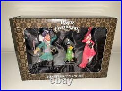 Disney Parks Pirates Of The Caribbean Ornament 3-Set Auctioneer, Red Head Parrot