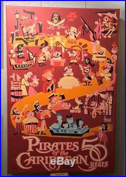 Disney Parks Pirates of The Caribbean Pirates 50 Years LE Giclee by Mike Peraza
