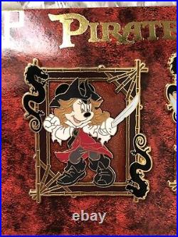 Disney Parks Pirates of the Caribbean 2007 LE Mystery 6 Pin Set Mickey & Pals