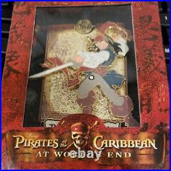 Disney Pin 53563 Pirates of the Caribbean JACK SPARROW Opening Day LE JUMBO
