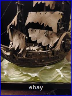 Disney Pirates Of The Caribbean Bookends Black Pearl & Flying Dutchman SEE DESC
