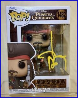 Disney Pirates Of The Caribbean Jack Sparrow #1482 Signed By Johnny Depp Funko