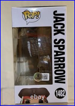 Disney Pirates Of The Caribbean Jack Sparrow #1482 Signed By Johnny Depp Funko