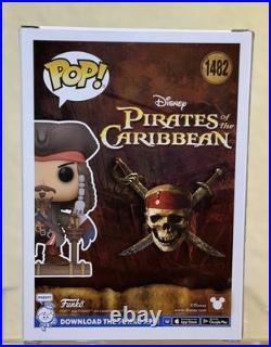 Disney Pirates Of The Caribbean Jack Sparrow #1482 Signed By Johnny Depp Funko