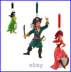 Disney Pirates Of The Caribbean Ornament Set Pirate RedHead Parrot 2015