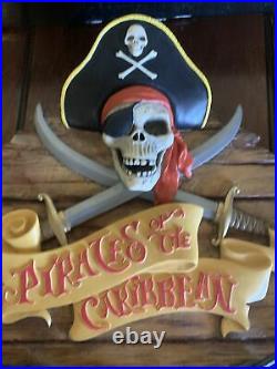 Disney Pirates Of The Caribbean Talking Plaque New
