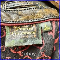 Disney Pirates of the Caribbean Dead Man's Chest Men's Leather Jacket Large L