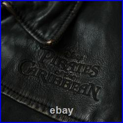 Disney Pirates of the Caribbean Dead Man's Chest Men's Leather Jacket Large M Disney Pirates of the Caribbean Dead Man's Chest Men's Leather Jacket Large M