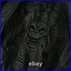 Disney Pirates of the Caribbean Dead Man's Chest Men's Leather Jacket Large M Disney Pirates of the Caribbean Dead Man's Chest Men's Leather Jacket Large M