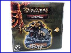 Disney Pirates of the Caribbean Dead Mans Chest Snow Globe Music Box NICE