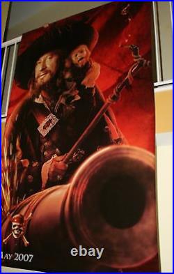 Disney Pirates of the Caribbean Geoffrey Rush Barbossa Vinyl Movie Poster