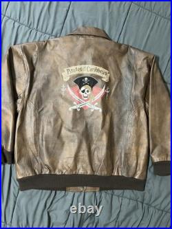 Disney Pirates of the Caribbean Men's Leather Jacket X-Large Limited Edition 500