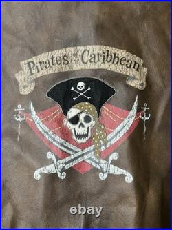 Disney Pirates of the Caribbean Men's Leather Jacket X-Large Limited Edition 500