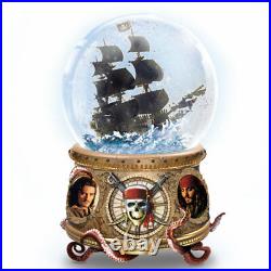 Disney Pirates of the Caribbean Ship Black Pearl Water Globe Snowdome