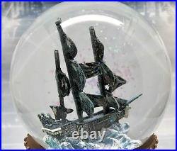 Disney Pirates of the Caribbean Ship Black Pearl Water Globe Snowdome