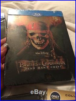 Disney Pirates of the Caribbean Trilogy Futureshop Steelbook 1 2 3 4 5 Set RARE