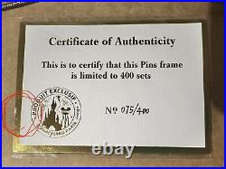 Disney Stitch Pirates Of The Caribbean Pin Trading Frame Coa Of 400 Rare
