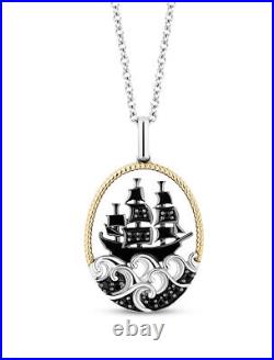 Disney Treasures Pirates of the Caribbean Black Pearl Ship Necklace 16