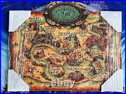 Disney WDW Pirates Of The Caribbean Map Wooden LE Print Dave Avanzino 16x20